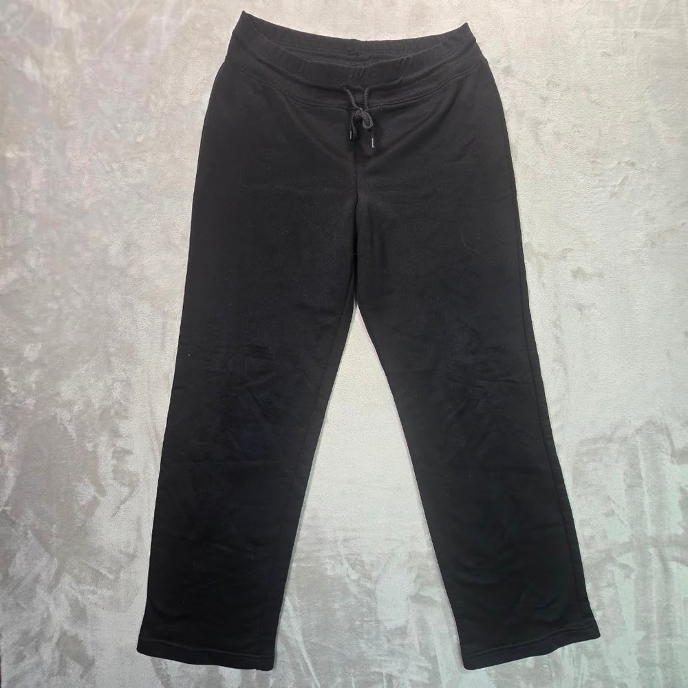 Exertek Mens XL Black Drawstring Elastic Waist Straight Leg Athletic Sweatpants
